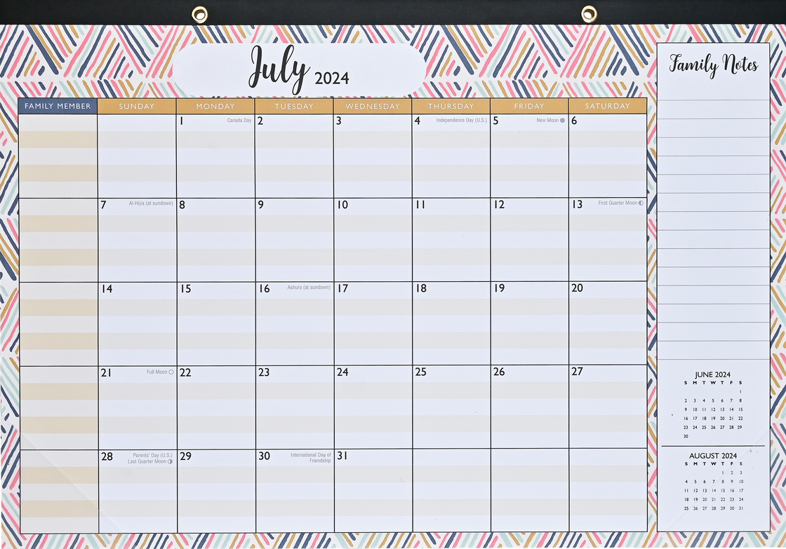 2025 Family Desk Pad and Wall Calendar (11 x 17")"