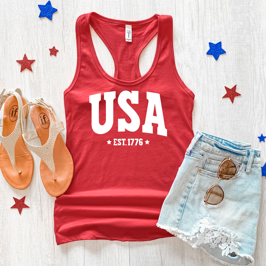 USA 4th of July Tank Top