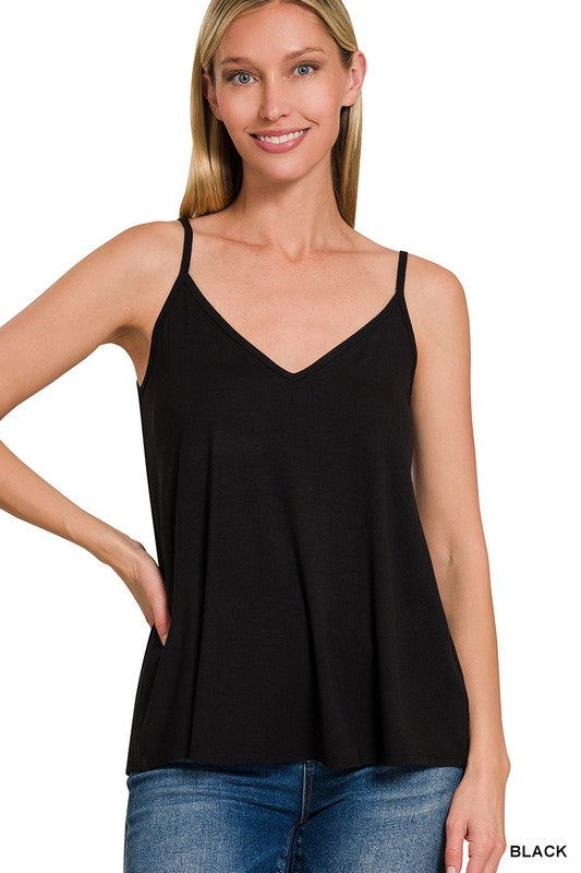 Two Way V Scoop Reversible Spaghetti Cami