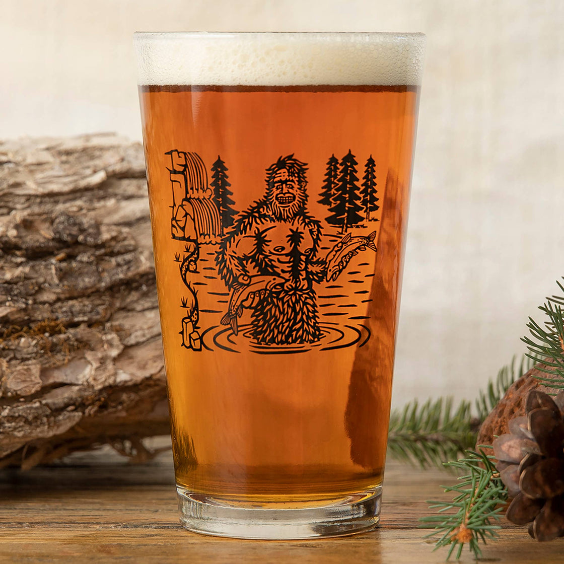 Sasquatch Pint Glass: Single