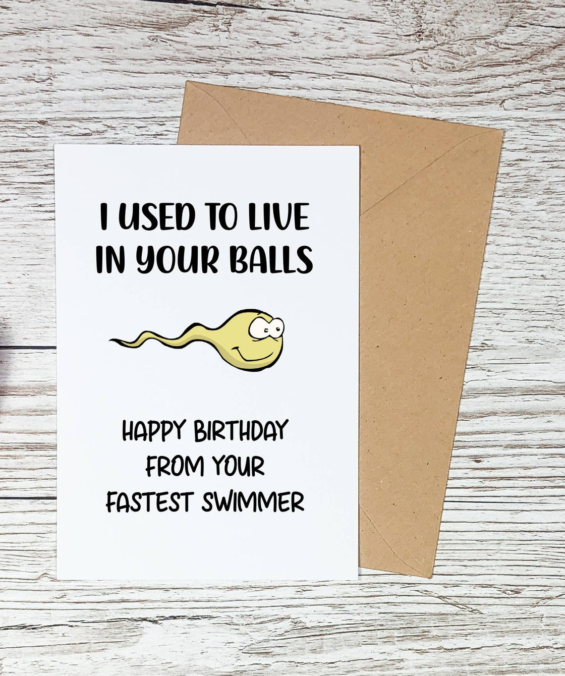 I Used to Live - Funny Happy Birthday Card for Dad