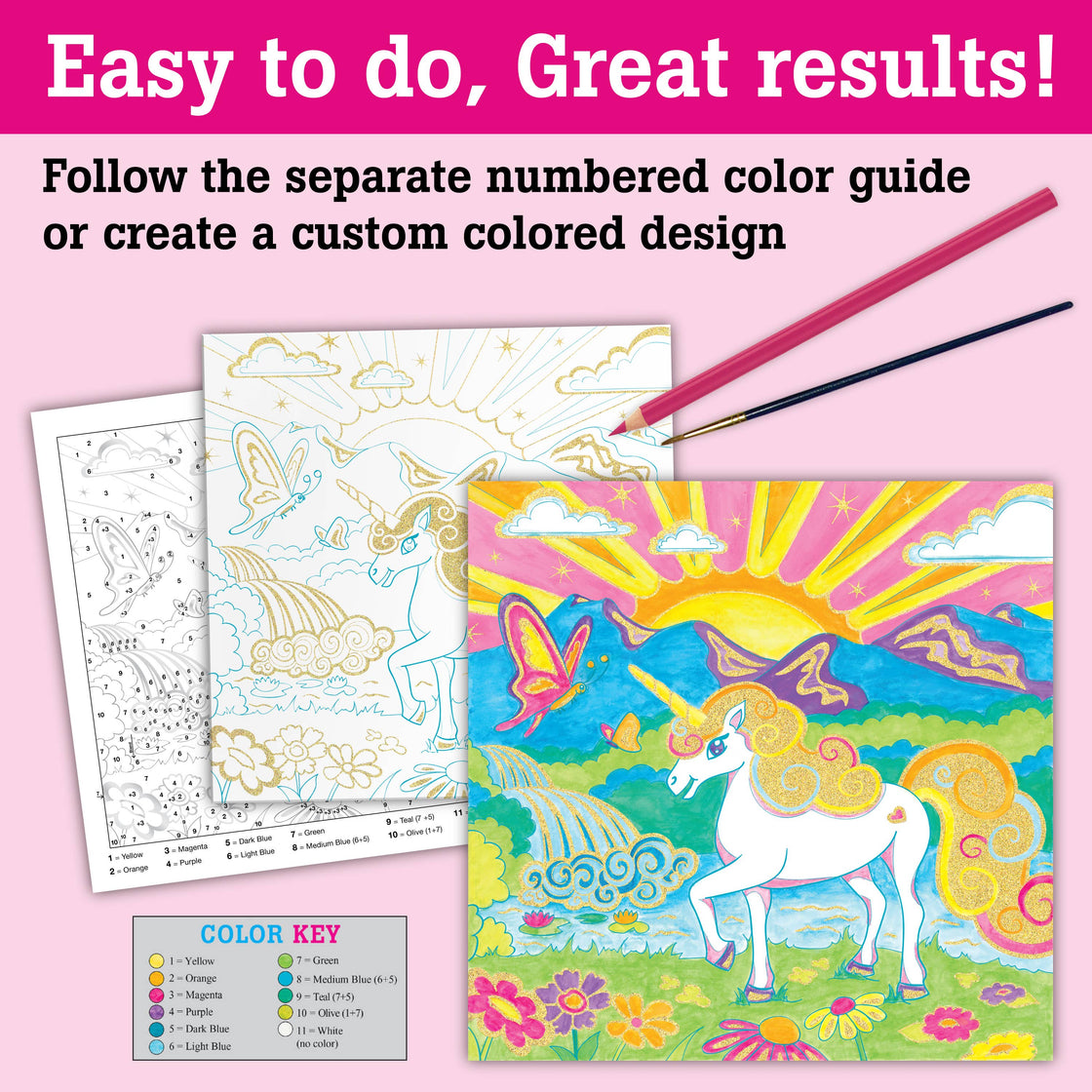 Paint by Number Unicorn Foil Fun Art Kit for Kids