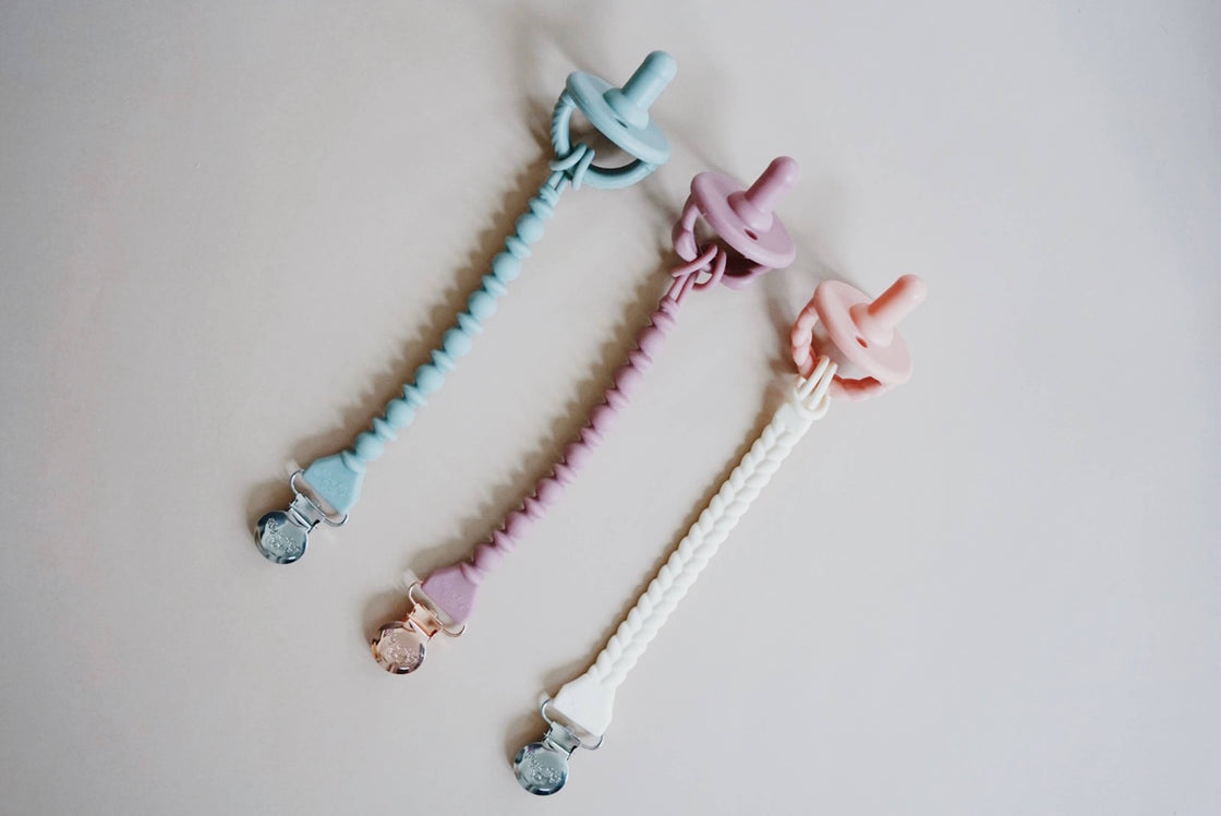 Sweetie Strap™ Silicone One-Piece Pacifier Clips: Succulent