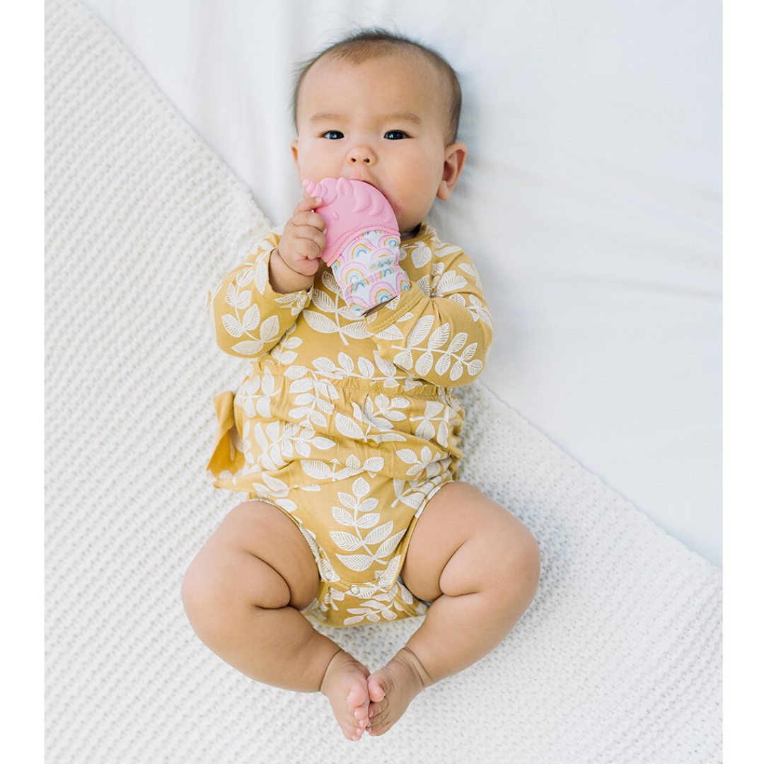 Itzy Mitt™ Silicone Teething Mitts: Fox