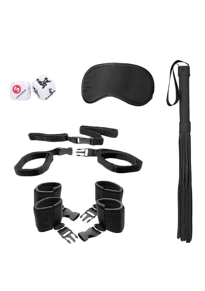 Bed Post Bindings Restraint Kit: Black,White