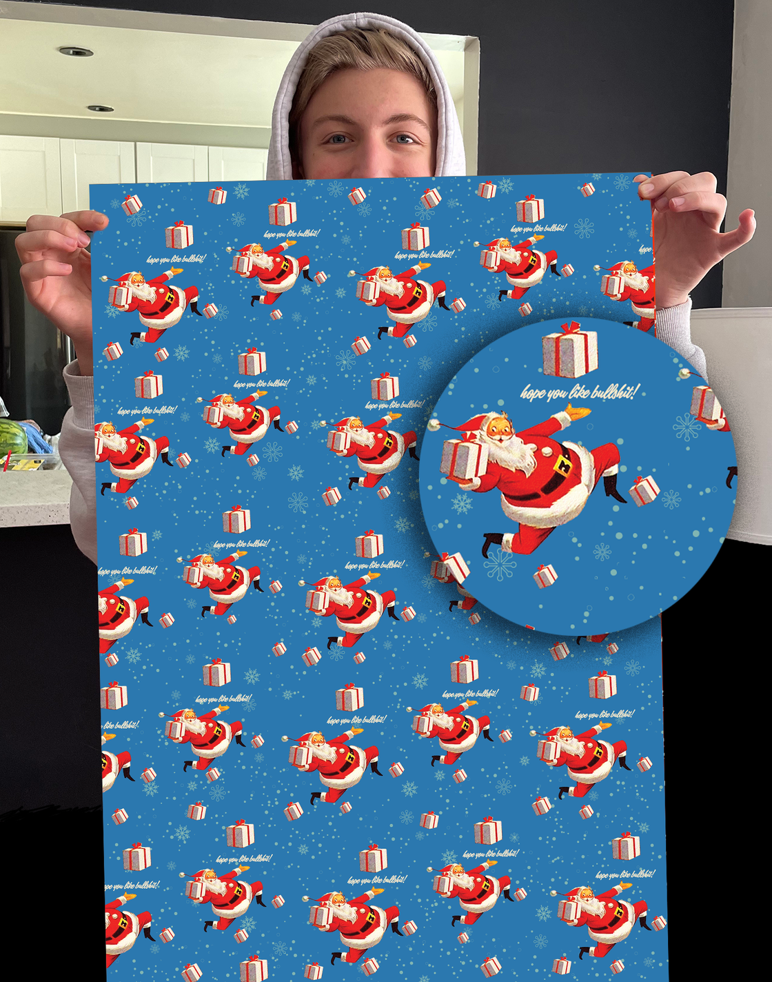 BULLSH*T SANTA Gift Wrap