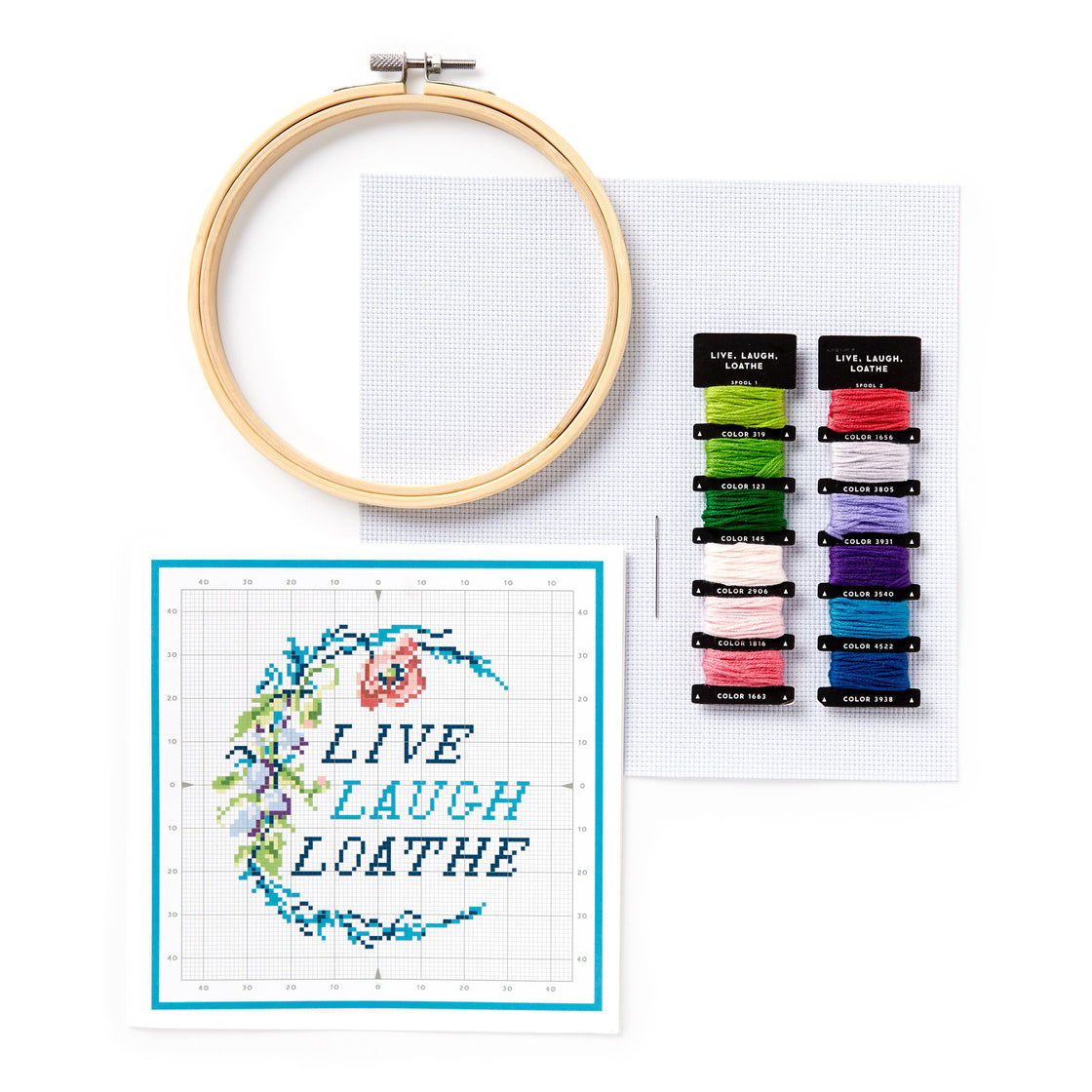 Brass Monkey - Live Laugh Loathe Cross Stitch Kit