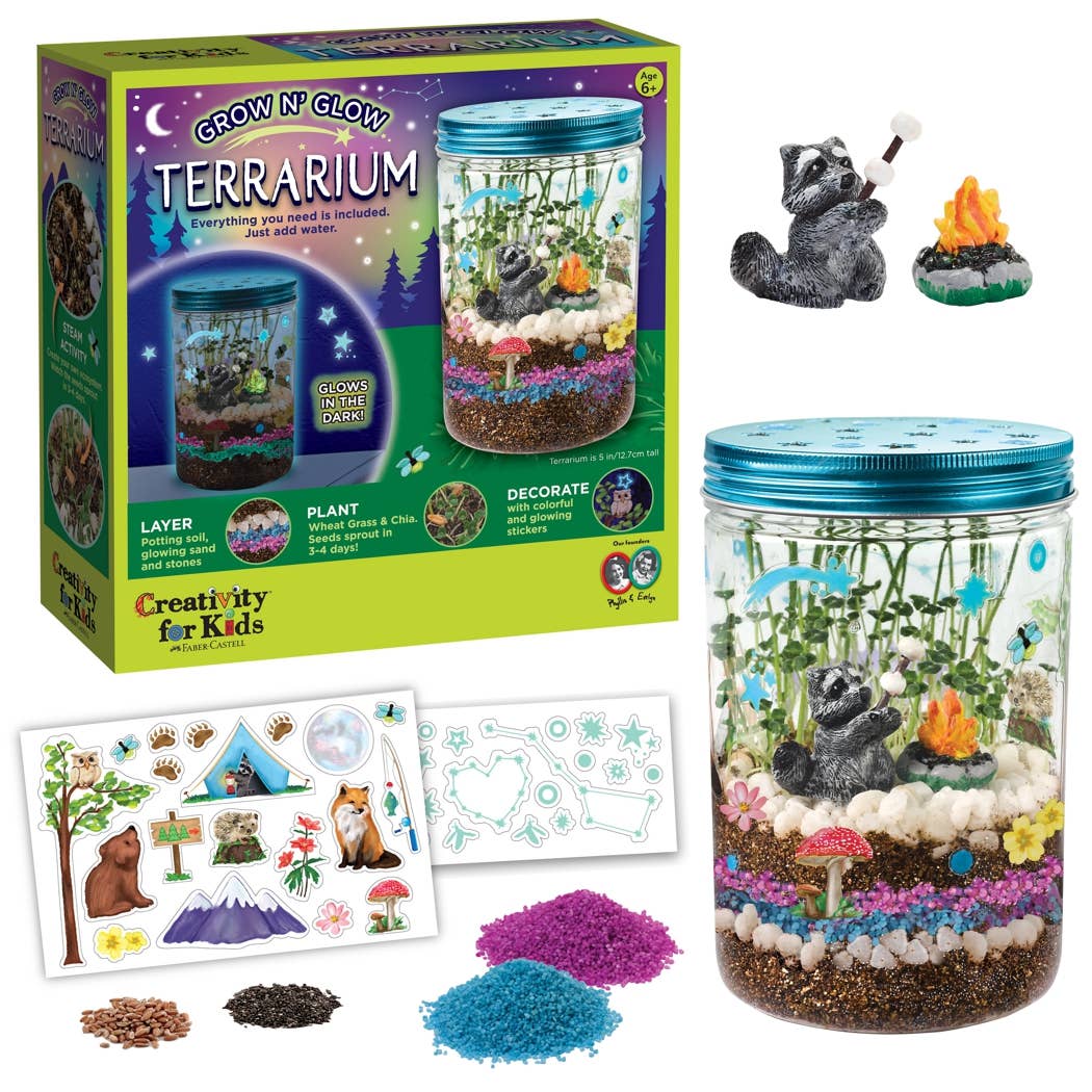 Grow N' Glow Terrarium DIY Craft Kit for Kids