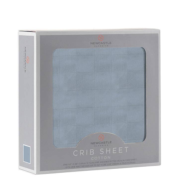 Newcastle Classics - Blue Fog Newcastle Cotton Crib Sheet