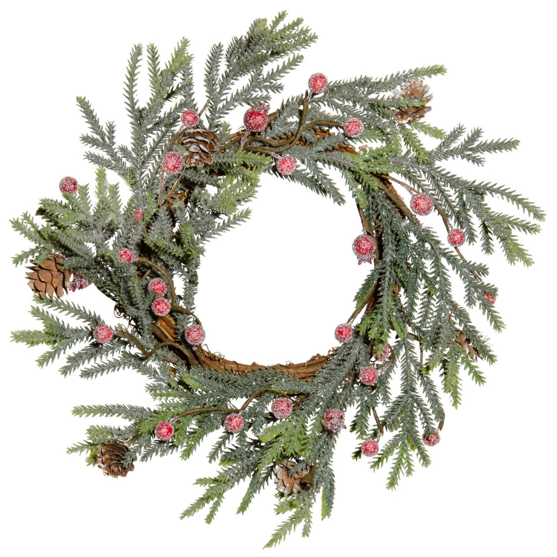 Mountain Pine with Berries Wreath 12 Inch