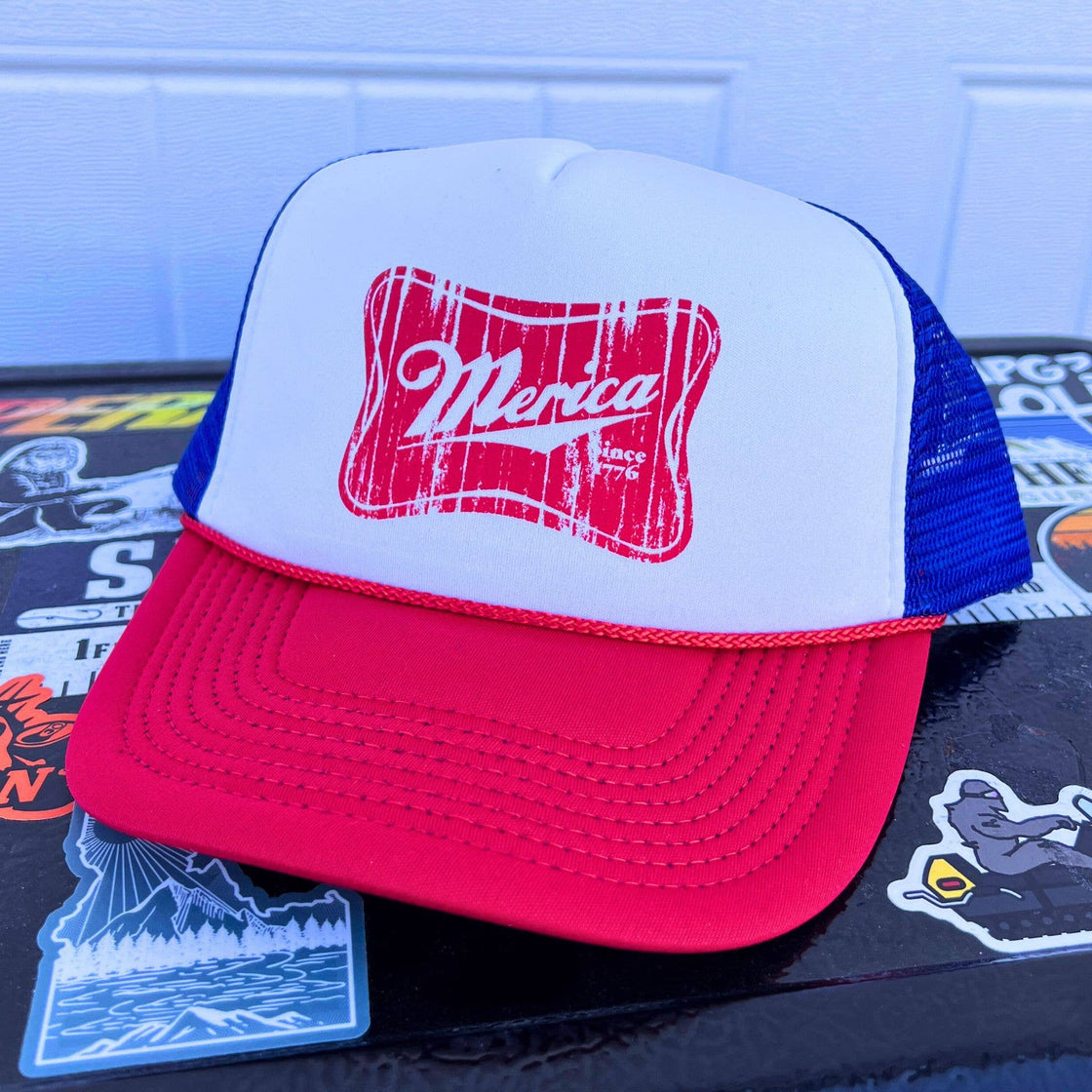 Merica Miller 4th of July Trucker Hat