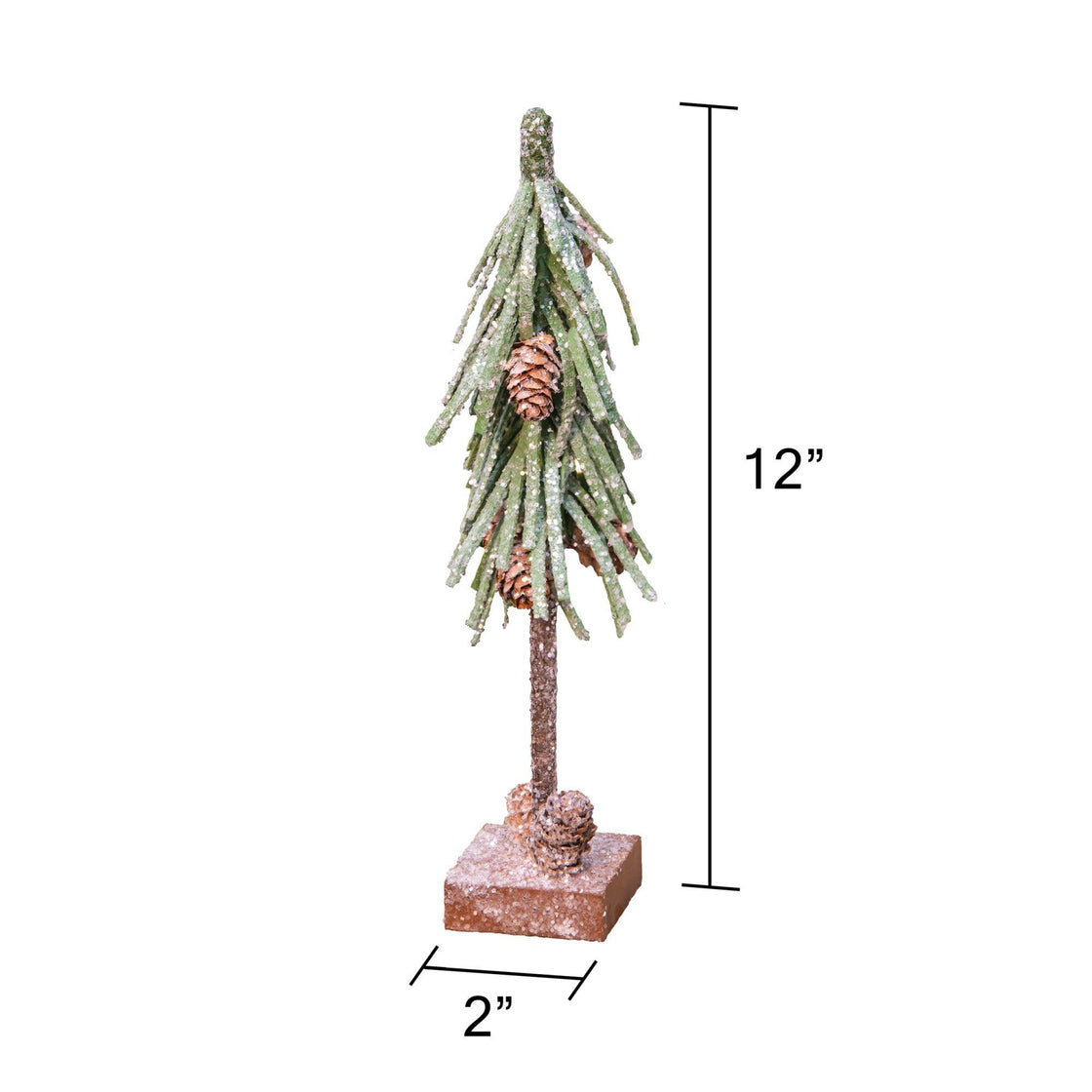 Glittered Pinecone Tree, 12 inch