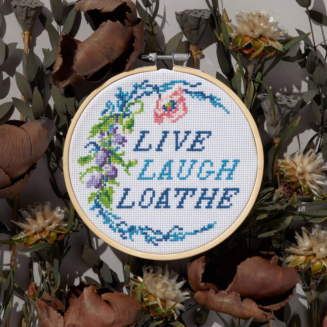 Brass Monkey - Live Laugh Loathe Cross Stitch Kit