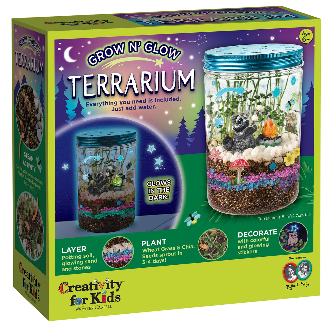 Grow N' Glow Terrarium DIY Craft Kit for Kids