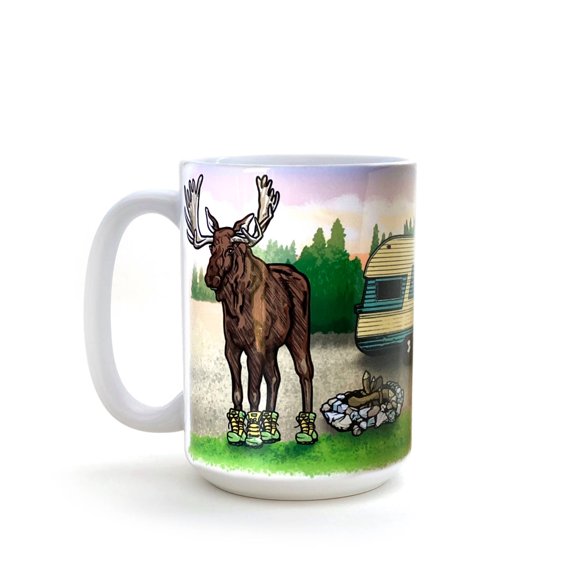 Moose Camping Coffee Mug