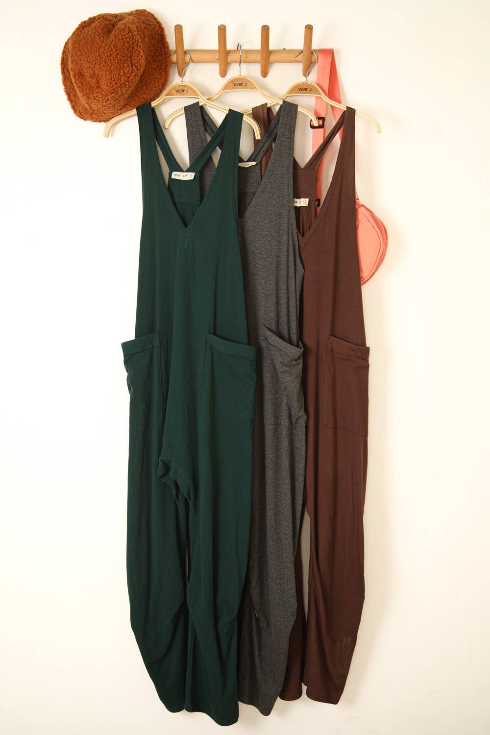 Casual Loose Fit Solid Knit Baggy Jumpsuit