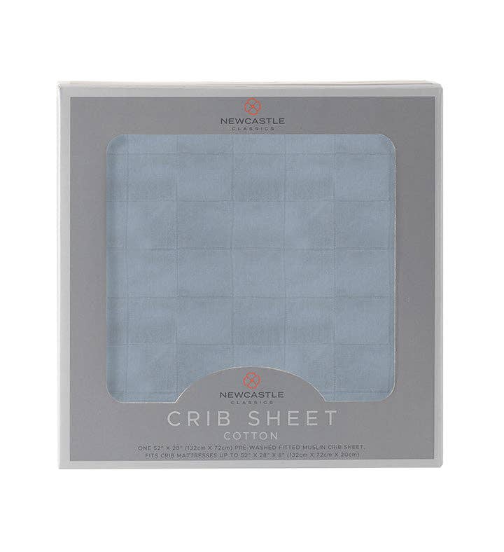 Newcastle Classics - Blue Fog Newcastle Cotton Crib Sheet