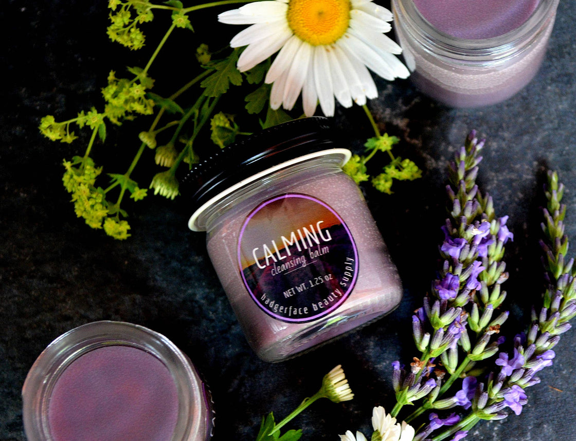Lavender Facial Moisturizer Cream. Natural Cleansing Balm.