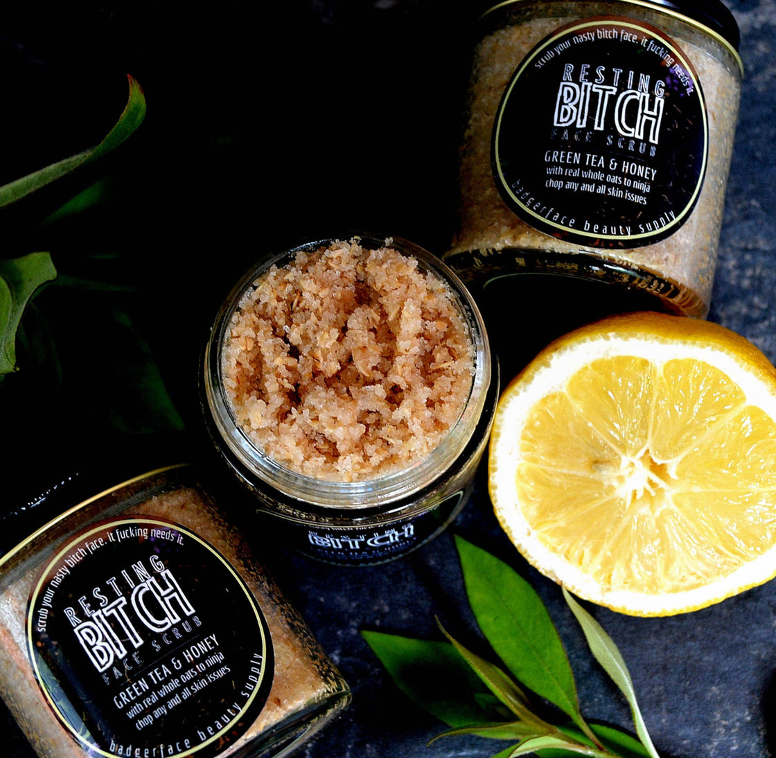 Green Tea & Oatmeal Face Scrub. Oatmeal & Honey Scrub.