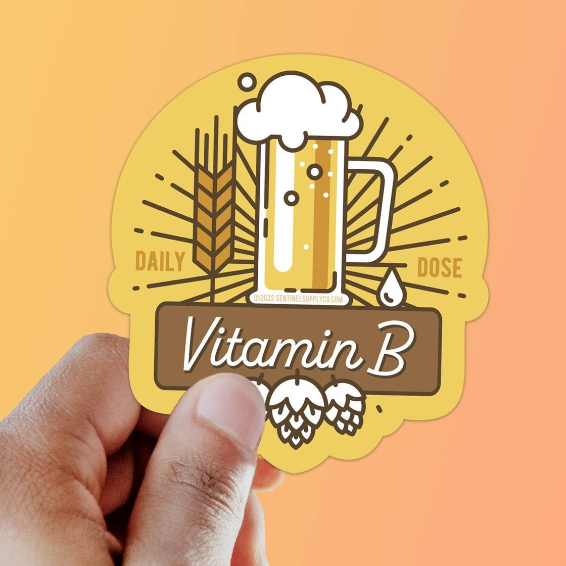 Vitamin B Beer Sticker