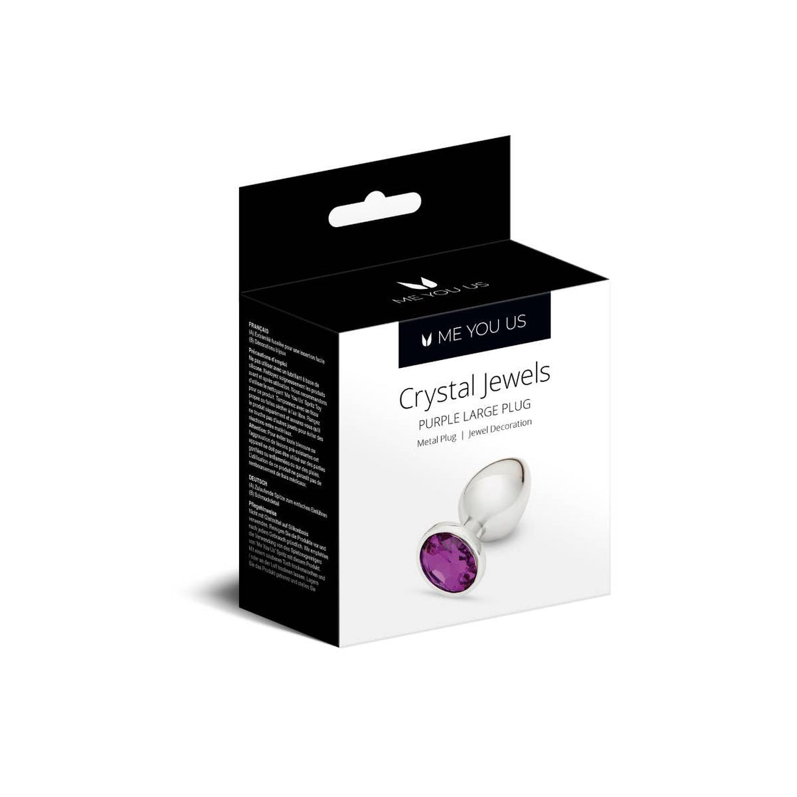 Me You Us Metal Crystal Jewel Plugs: Large / Purple