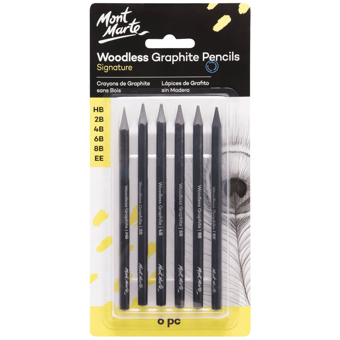 Mont Marte Usa, Inc. - Woodless Graphite Pencils Signature 6pc