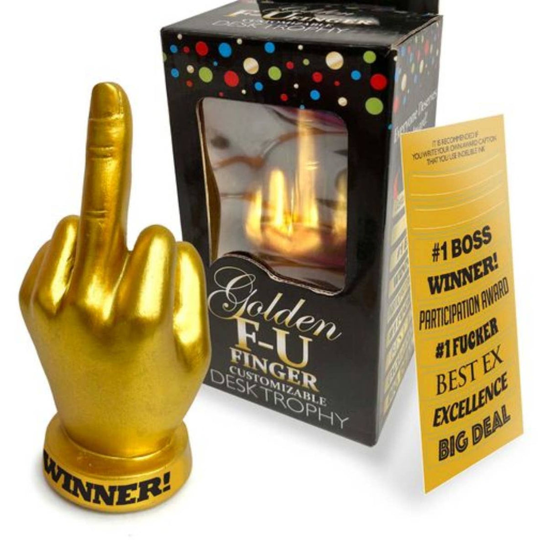 Little Genie Golden F-U Finger Trophy