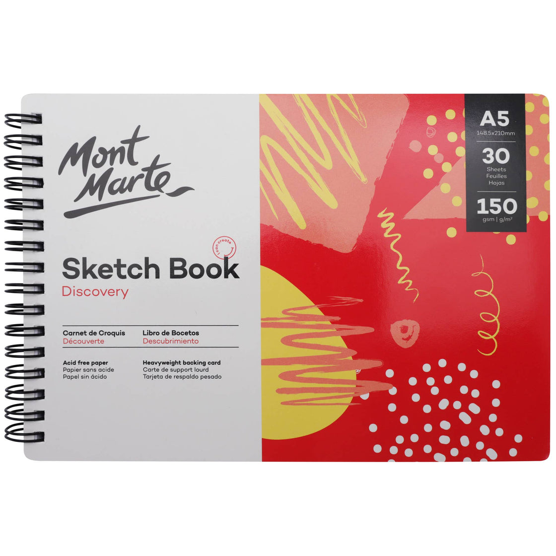 Mont Marte Usa, Inc. - Sketch Book Discovery A5 (5.8 x 8.3in) 30 Sheets 150gsm