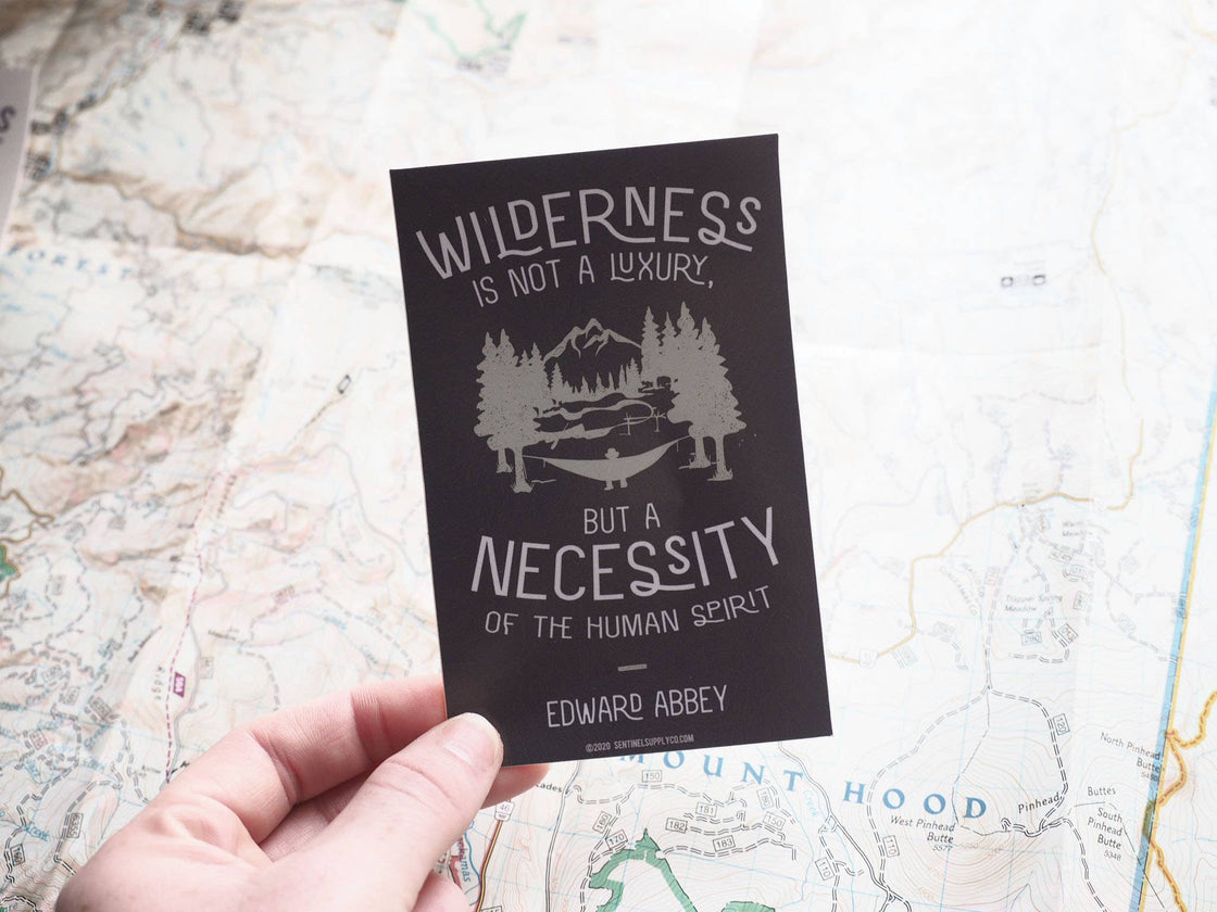 Edward Abbey Wilderness Quote Sticker